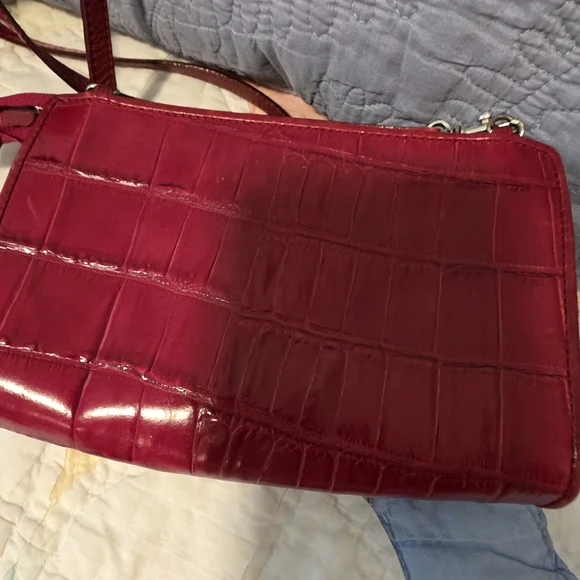 Brighton Red and Cream Crossbody Bag - Picture 5 of 14
